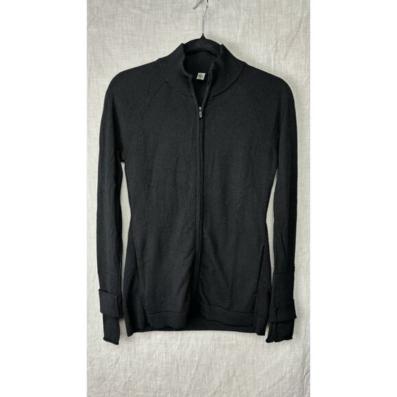 Lululemon Full Zip Sweater Cardigan Jacket Time To Thrive Merino Wool Size 8 - Picture 1 of 7